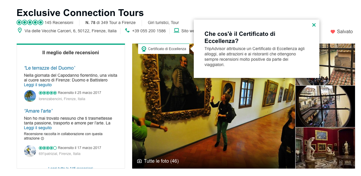 Exclusive Connection on TripAdvisor: the reviews
